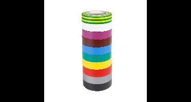 Adam Hall Gekleurde isolatietape voor stroomkabels (10 stuks)