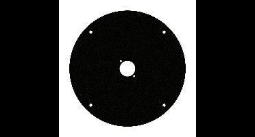 Adam Hall Plaat voor K4CD042 haspel met 1x D-size gat