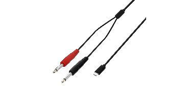 Adam Hall 3 STAR Audiokabel USB-C naar 2x 6.3 mm jack TS 1,5 m