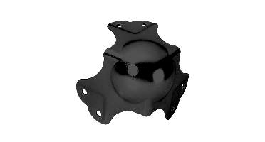 Adam Hall 41046BLK Bolhoek groot heavy duty met verzet zwart
