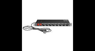 Adam Hall 874716 19 inch 2x 8-weg stroomverdeler