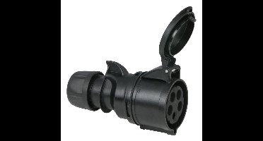 PCE CEE 32A 5-polige contrastekker Turbo Twist zwart