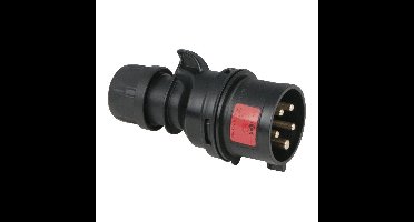 PCE CEE 16A 5-polige stekker Turbo Twist zwart
