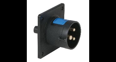 PCE CEE 16A 3-polige inbouw socket male zwart