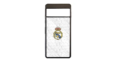 3D Pixel 7 Mobilskal - Real Madrid Officiellt -  Officiellt 3D Mobilskal – Vit Bakgrund