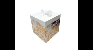 Cadeaudoos Marmer Wit & Goud - 15x15x15cm