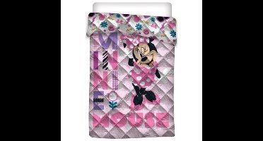 Disney Minnie Mouse Sprei Bloemen - 140 x 200 cm - Polyester