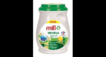 MILL PROFESSIONAL 3-kamer universele wascapsules, 70 stuks.
