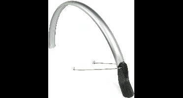 Achterspatbord Eurofender Scatto 28" x 51 mm - zilver