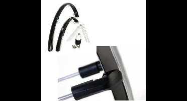 Spatbordset Eurofender Rapido 28" x 46 mm - zwart