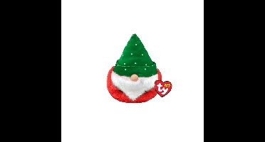 TY Ty Teeny Puffies Christmas Gnome Green Hat 10cm