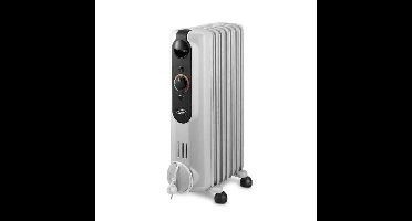 Olieradiator - DELONGHI - 1500 W - Tot 45 m2 - Mobiel - Antivriesfunctie - Grijs