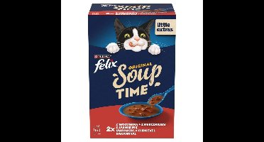 PURINA Felix Original Soup Time Box Beef, lamb, chcken - nat kattenvoer - 6x48g