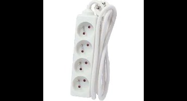 CHACON Stekkerdoosverlenging 4 stopcontacten 16A 5m wit