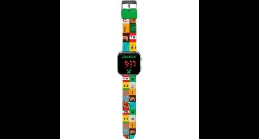 Minecraft LED-horloge - KINDERLICENTIE - MIN4272