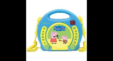 LEXIBOOK - PEPPA PIG - Karaoke-cd-speler voor kinderen met 2 microfoons