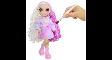 Rainbow High - Water Colour - 1 modepop van 27 cm (paars) - 2 outfits en accessoires om te personaliseren - Kleur je haar