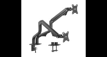 Gembird MA-DA2-02 Verstelbaar bureau 2-display montage arm (kantelbaar), 17”-32”, tot 8 kg
