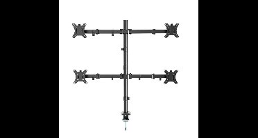 Gembird MA-D4-01 Verstelbare bureau-montagearm voor 4 beeldschermen (draaien, kantelen, zwenken), 13"-32", tot 10 kg per scherm