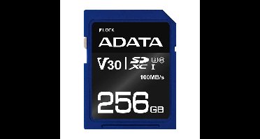 ADATA ASDX256GUI3V30S-R flashgeheugen 256 GB SDXC UHS-I Klasse 10