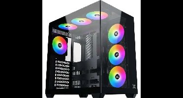 PC-behuizing - XIGMATEK - Aqua V AIR - Cube - ATX - Gehard glas - ARGB - Zwart
