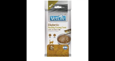 FARMINA Vet Life Cat Diabetic Creamy treat with Chicken & Tuna box - kattensnack - 4x15g