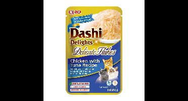 INABA CAT Dashi Delights Delicate Vlokken Kip met Tonijn - kattensnack - 40g