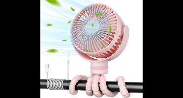 Momcozy draagbare kinderwagenventilator, roze