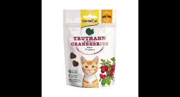 GIMCAT Crunchy Snacks Kalkoen met cranberry's - kattensnack - 50g