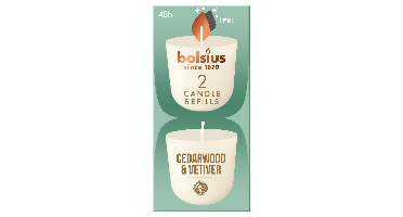 Bolsius Cederwood & Vetiver Candle Refills