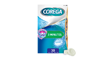 Corega 3 Minutes Reinigingstabletten - voor uw kunstgebit, uitneembare beugel of bitje