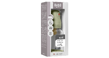 BIBS Glas Latex Slow Flow Babyfles 0+ Maanden Sage