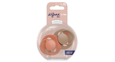 Difrax LOVI Prime Pacifier 6-18 Months - Granola/Orange