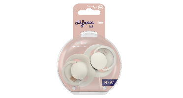 Difrax LOVI Prime Pacifier 18+ Months - Coconut/Ivory