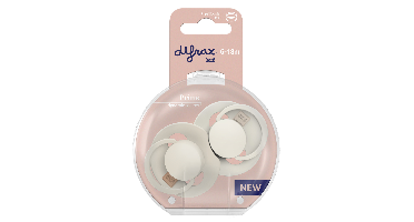 Difrax LOVI Prime Pacifier 6-18 Months - Coconut/Ivory