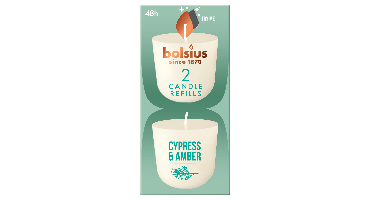 Bolsius Cypress & Amber Candle Refills