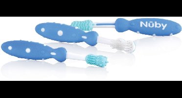 Nuby Tandenborstelset Blauw 3st