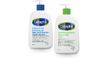 Cetaphil Moisturizing Lotion 473ML + Daily Facial Cleanser 470ML Combi