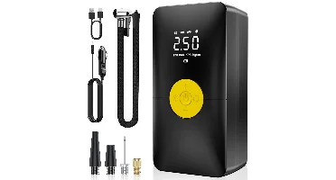 150psi Draadloze Elektrische Luchtpomp 4000mAh Bandenopblazer Draagbare Luchtcompressor LCD Digitaal Display met LED-lam