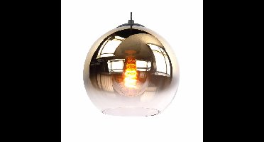 Los lampenglas | 20 cm | Glas | amber | glas | rond | decoratieve, moderne, romantische