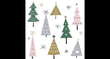 Duni Servetten Noel Trees 33x33cm