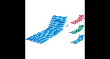 Strandmat met rugsteun strepen