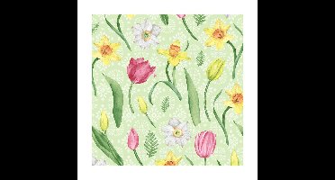 Duni Servetten Joyful Blooms 33cm