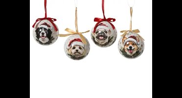 Decoris Kerstbal Hond Ø8cm