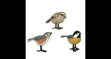 Decoris Beeld Vogel wol 7cm
