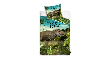 DREAMEE Dekbedovertrek - T-Rex - 140 x 200 cm