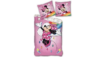 Disney Minnie Mouse Dekbedovertrek Rainbows- 140 x 200 cm - Polyester