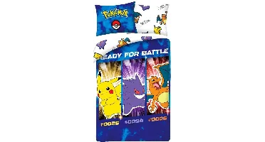 Pokémon Dekbedovertrek Ready for Battle 140 x 200 cm (70 x 90 cm)