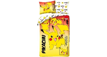 Pokémon Pikachu Dekbedovertrek 140 x 200 cm (70 x 90 cm)
