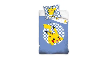 Pikachu Dekbedovertrek blauw - 140 x 200 cm - 70 x 90 cm
